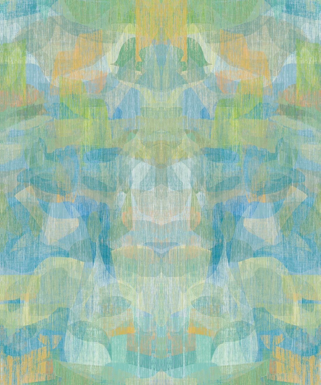 Camoufleur Wallpaper • Turquoise • Blue Yellow Wallpaper • Abstract Wallpaper swatch