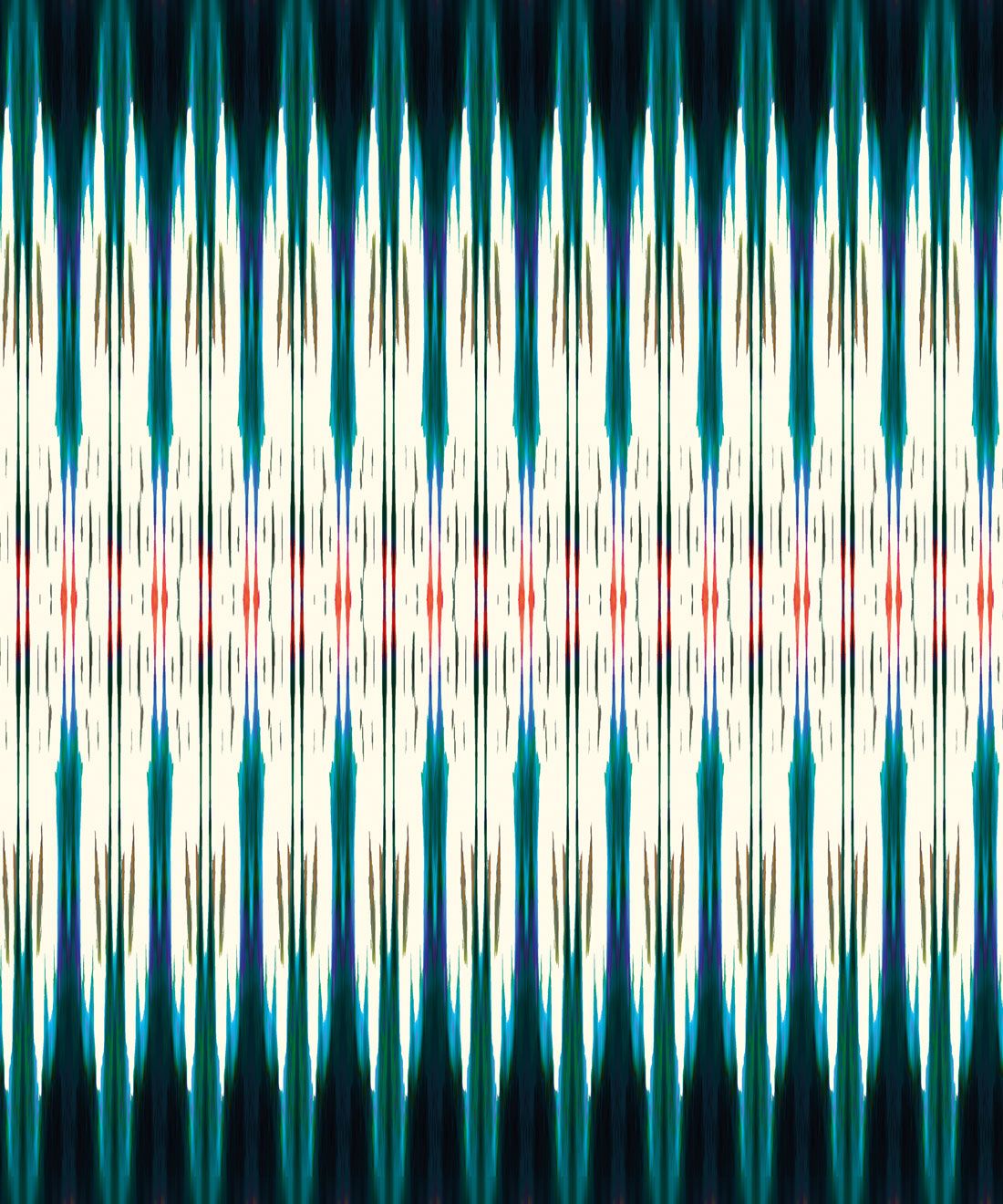 Ikat Wallpaper • Blue Wallpaper • Kitty McCall • Swatch