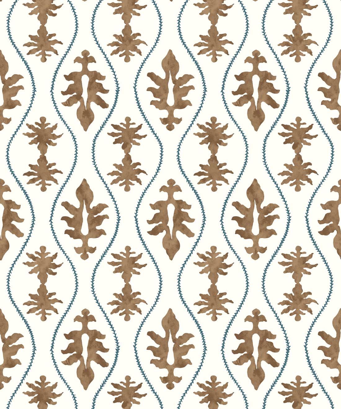 Great Jones Wallpaper • contemporary leaf • Dianne Bergeron • Chestnut • Swatch