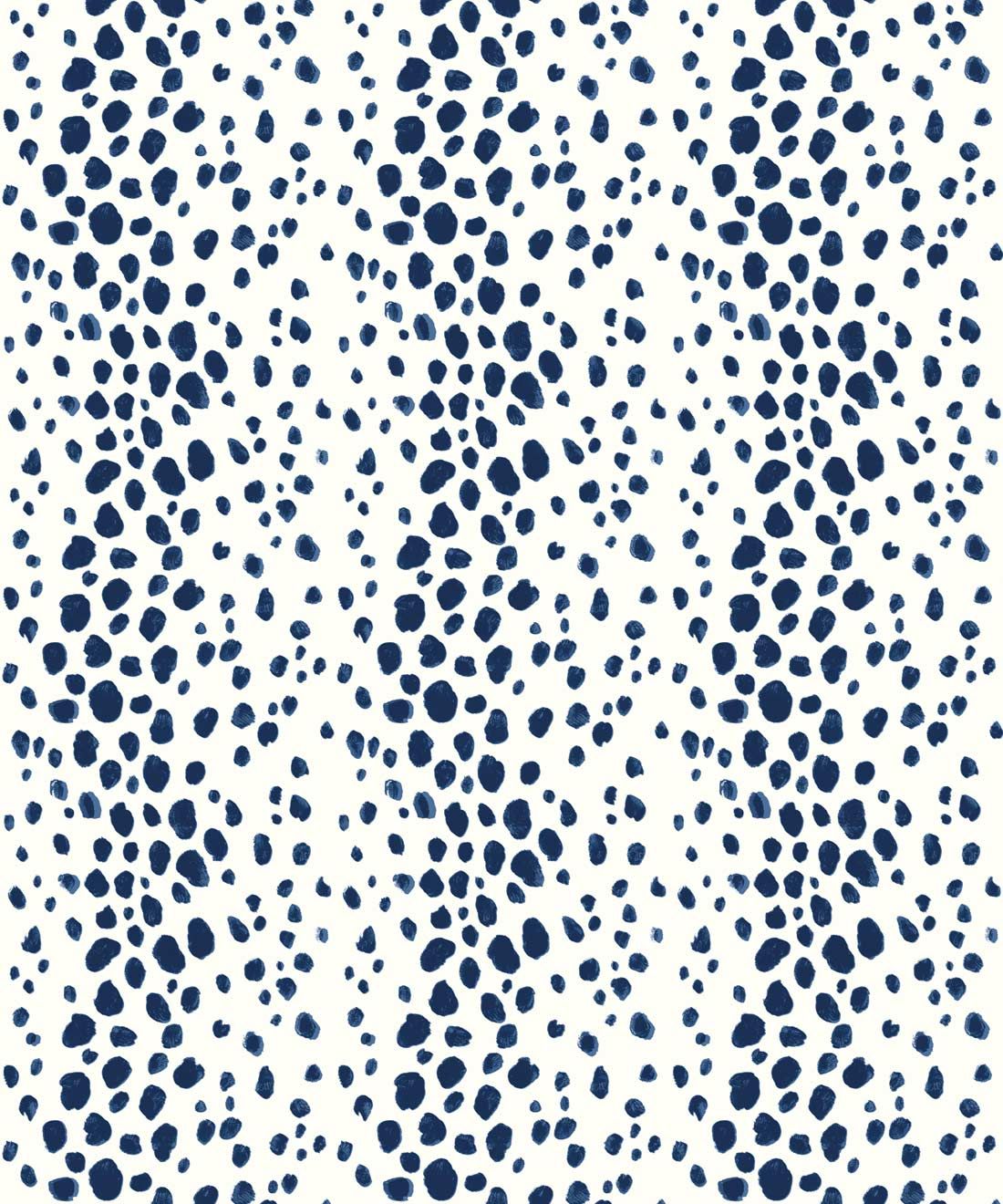 Park Avenue Wallpaper • Dianne Bergeron • Animal Print Wallpaper • Animal Spots Wallpaper • Indigo • Swatch