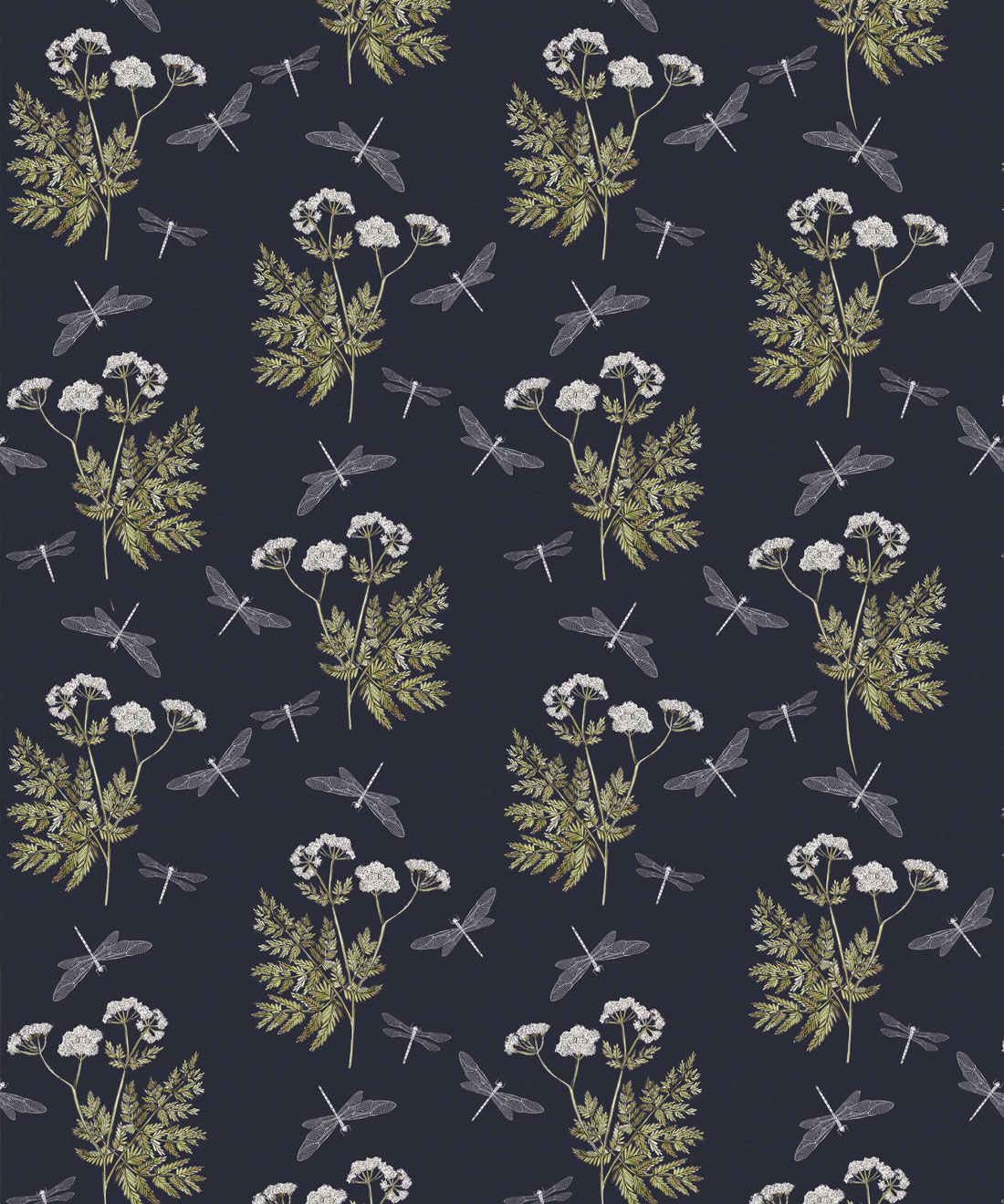Dancing Mayfly Wallpaper • Hackney & Co. • Navy • Swatch