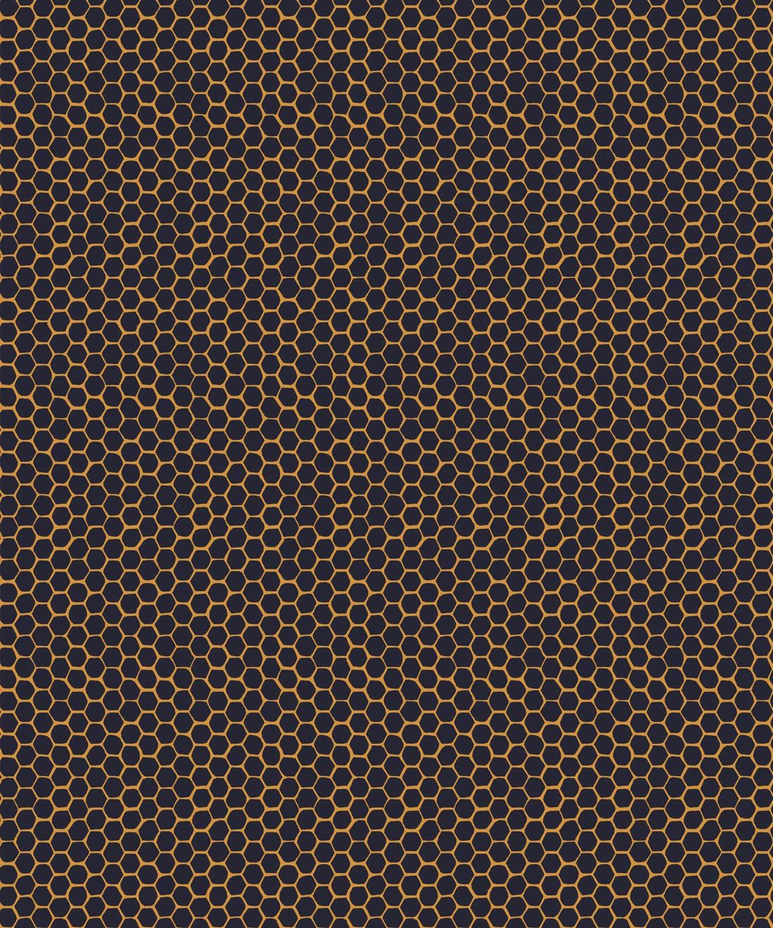 Honeycomb Geo Wallpaper • Geometric Bee • Hackney & Co. • Navy • Swatch
