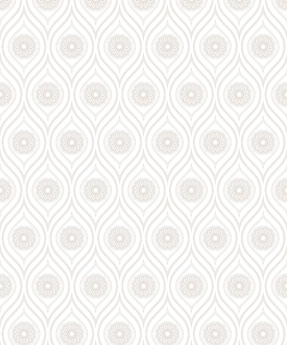 Retro Pop Wallpaper • Geometric • Beige Reverse • Swatch