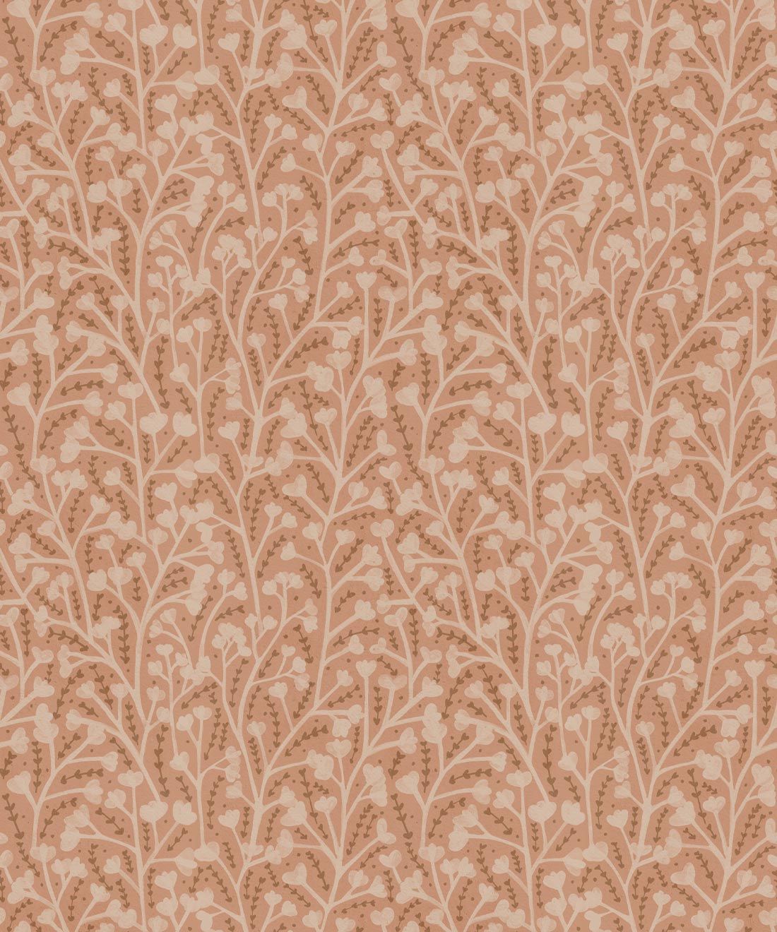 Petals Wallpaper • Floral Wallpaper • Terracotta • Swatch