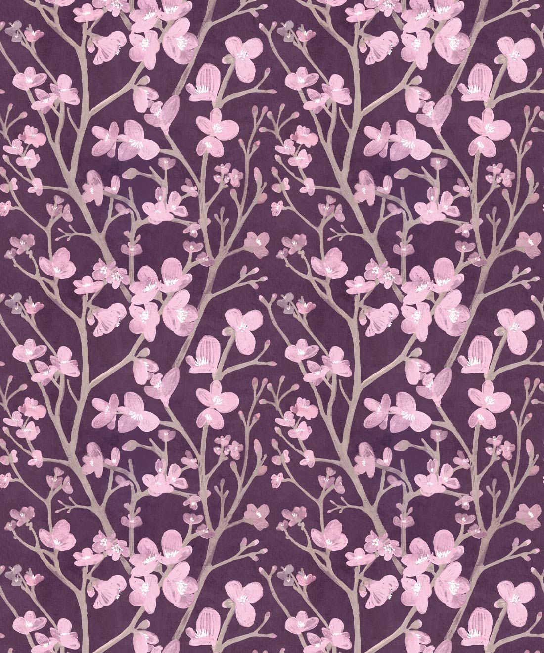 Quince Wallpaper • Floral Wallpaper • Lilac • Swatch