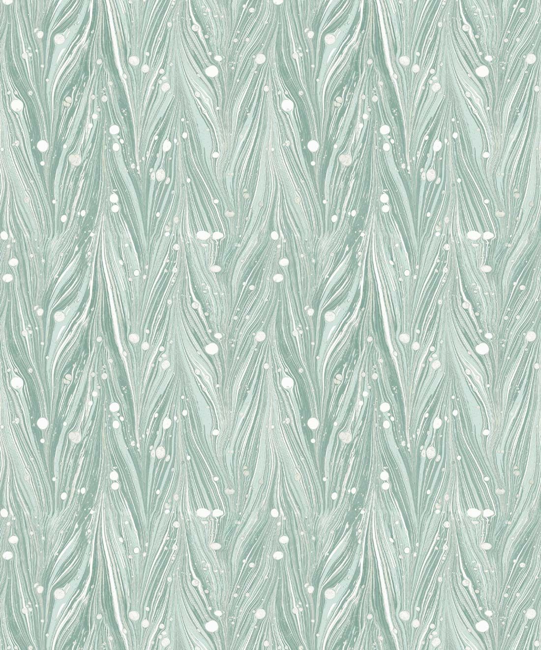 Antique Straight Wallpaper • Floral Wallpaper • Sea Spray • Swatch