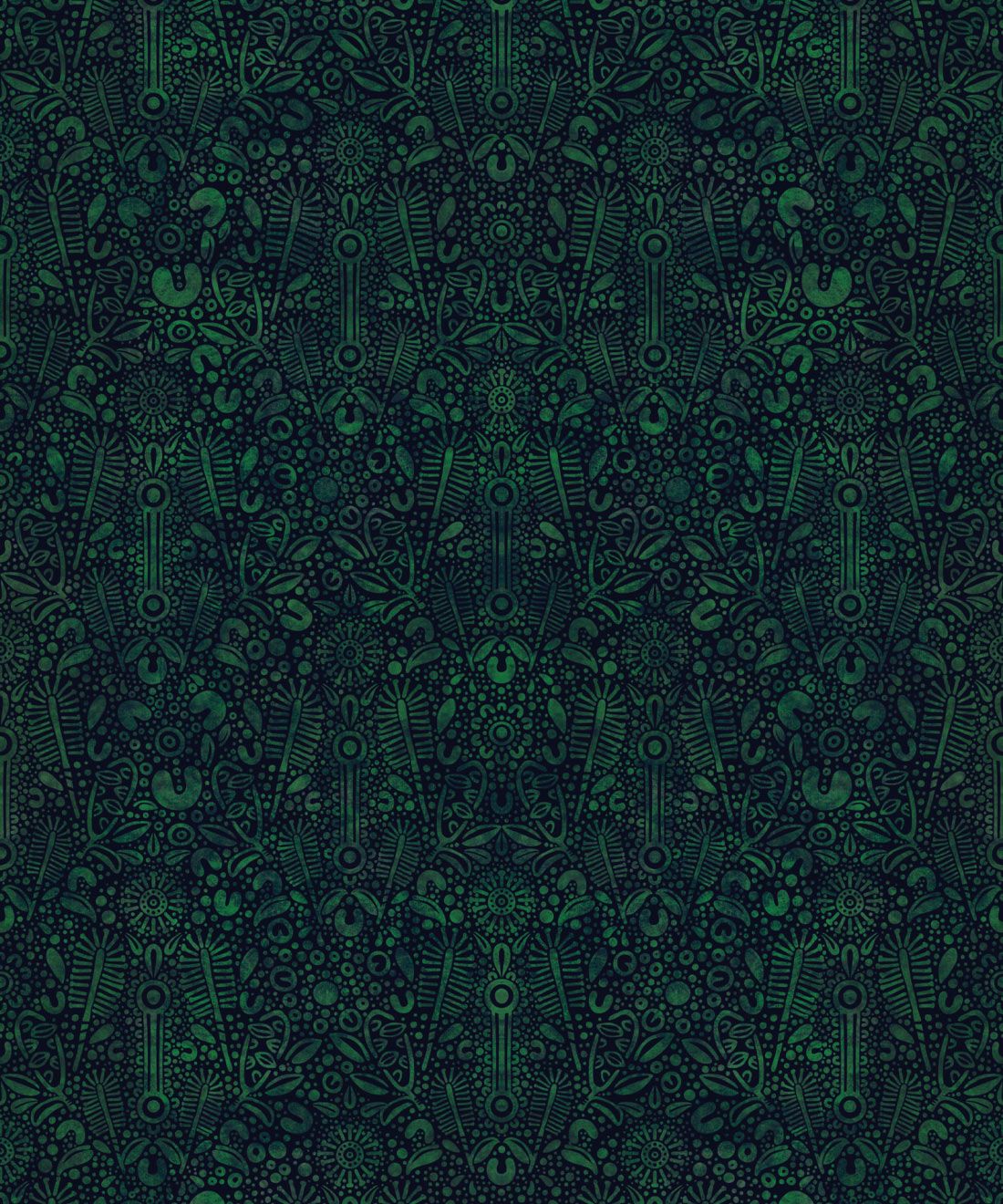 Banksia Bloom Wallpaper • Indigenous Wallpaper • Dark Green • Swatch