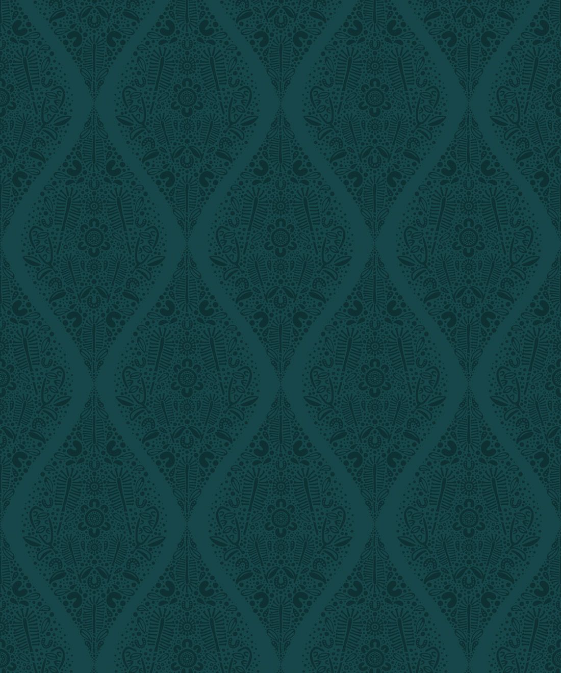 Banksia Bloom Wallpaper • Indigenous Wallpaper • Teal • Swatch
