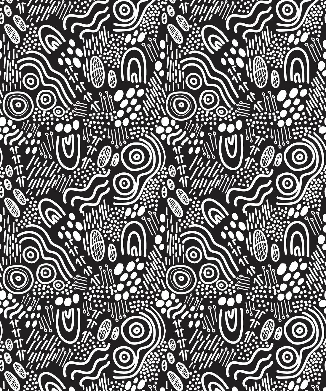 Landscapes Wallpaper • geometric • Black & White • Swatch
